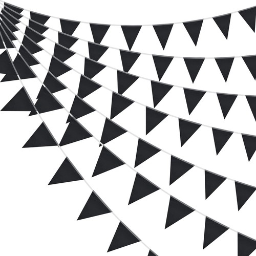 52pcs black fabric bunting - 52pcs,