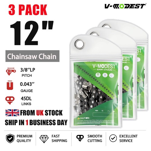 3pack chainsaw chain for - 12",