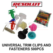 RESOLUT Universal Trim Clips & Fasteners 500pcs 9202