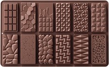 Chocolate Moulds Chocolate Bar Molds - Food Grade Silicone Candy Molds 6 Cube