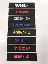 BLACK NAME TAPE (hook and loop