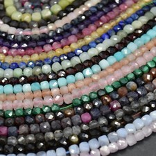 FACETED Cube Beads - 15"