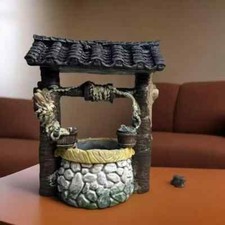 Fairy flower garden miniature resin water wishing well accessory.  