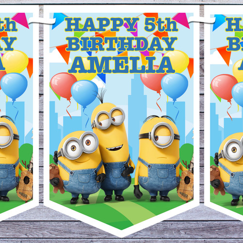 Minions personalised birthday - minions,