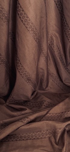 Brown scalloped broderie - brown,