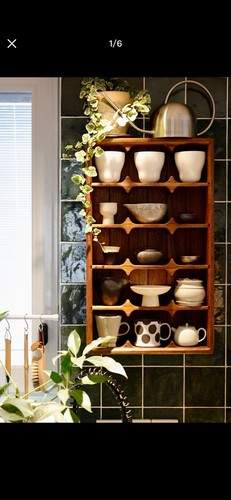Soild teak wood cup shelf - soild,