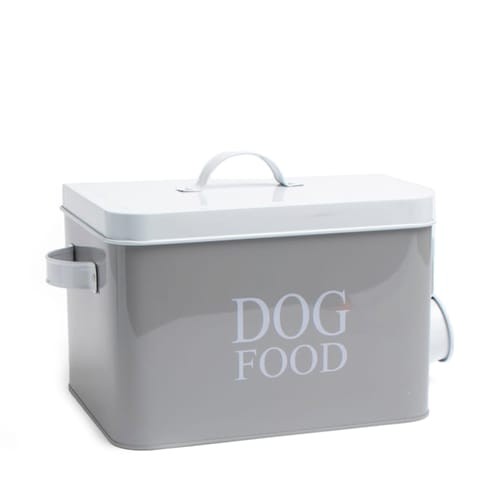 Dog food storage - food, tin