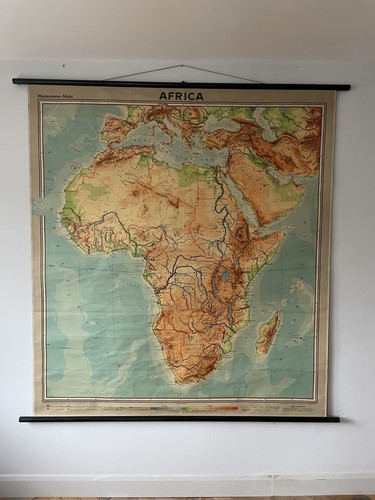 Vintage africa map - vintage, school