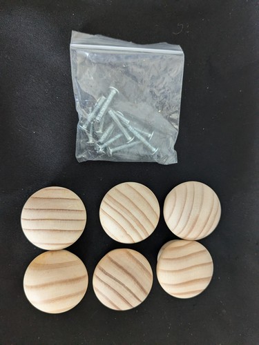 Solid pine wood cabinet knobs - pine,