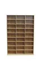 Oak Bookcase Storage Cabinet Rack Unit Tower Organizer Adjustable Wooden 837 CD
