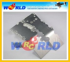 ALLOY FRONT+REAR LOWER SKID PLATE S TRAXXAS E-MAXX T-MAXX .15 2.5 3.3