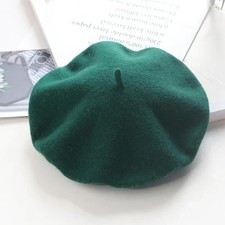 Plain Beret Hat Wool Autumn