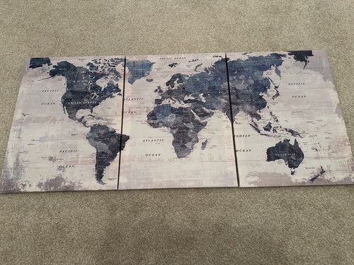 World map framed poster - map,