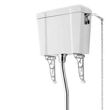 Carlton Traditional Victorian High Level Ceramic White WC Toilet Cistern