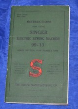 MANUAL COPY OF ORIGINALVINTAGE SINGER 99-13 SEWING MACHINE NEW