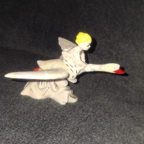 Ceramic boy goose - ceramic,