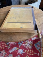 Vintage Wooden Guillotine for Cutting Paper 27 x 19 ins Wooden Base & Handle