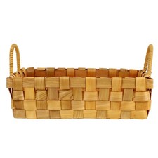  Rattan Woven Storage Basket Rectangle Handwoven Tray Weave Style Baskets