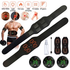 Electric Muscle Toner Machine Simulation ABS Fat Burner Toning Belt Belly Shaper