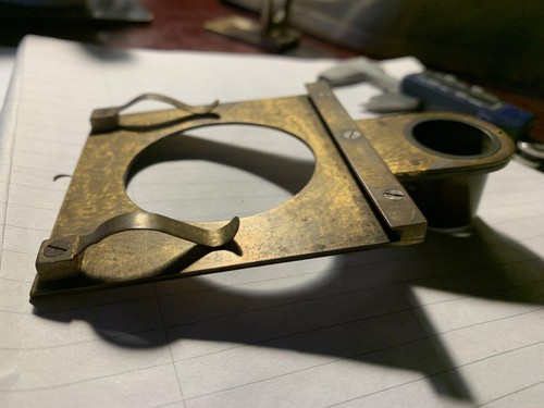 Antique microscope brass - microscope,