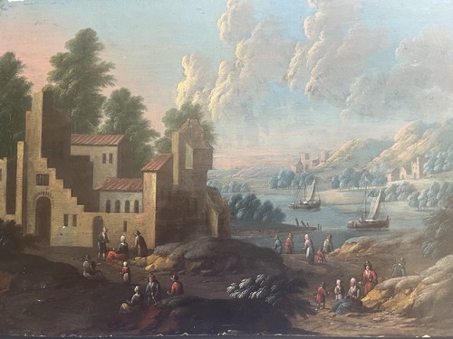 Antique oil painting - oil,