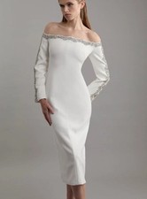 Karen Millen Off-White Crystal