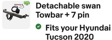 Detachable swan neck - detachable, towbar
