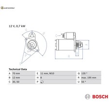 STARTER 0 986 018 630 FOR