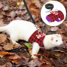Hamster Rat Ferret Vest Harness Small Pet Adjustable Lead Leash Rope Chest Strap