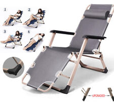 SUN LOUNGER SUN BED INDOOR OUTDOOR GARDEN FOLDING RECLINING ADJUSTABLE CHAIR BED