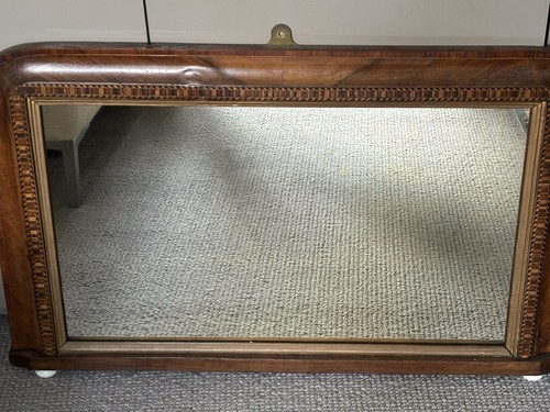 Victorian walnut over mantle - victorian,