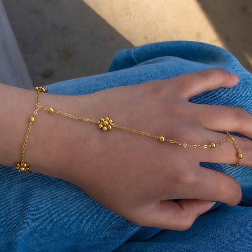Stainless steel flower hand - steel,