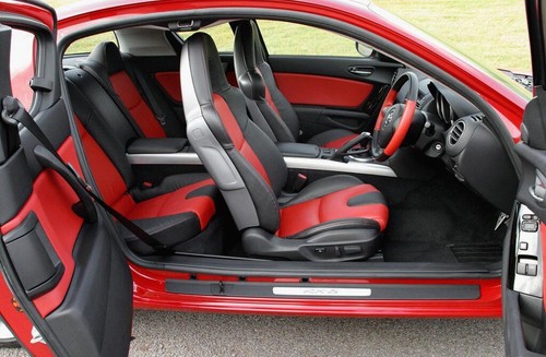 Mazda rx8 black - black/red, door