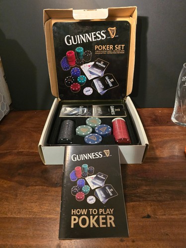 Guinness poker set and - guinness, texas