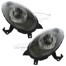 Headlights Fits Nissan Micra K12 2003-2007 Black Inner Headlamps Left & Right