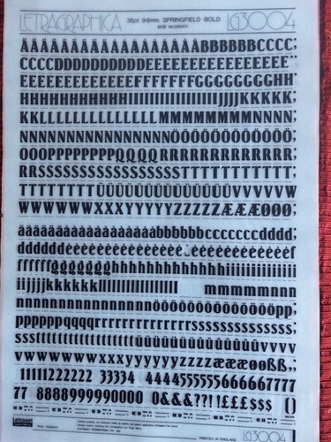 Letraset instant lettering - letraset,