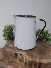 Vintage French White Enamel