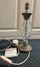 Waterford Crystal Glass Silver coloured Table Lamp approx 14" high