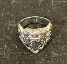 Men's Knights Templar Biker Cross Ring Stainless Steel US Size 11