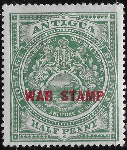 1917 antigua war stamp mr2 - antigua,