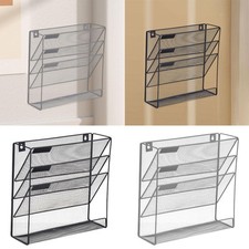 Wall File Holder Organizer, Document Letter Tray Vertical Mounted Magazine Rack