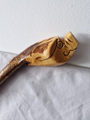 Vintage hand carved boar - boar, head