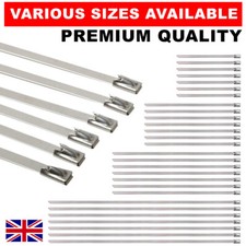 10 X STRONG STAINLESS STEEL MARINE GRADE METAL CABLE TIES ZIP TIE WRAPS EXHAUST