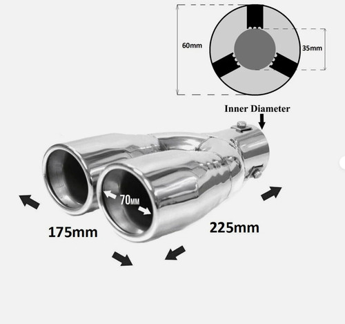 Twin exhaust tip trim - exhaust,