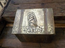 Vintage 1920s Embossed Brass
