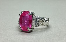 Pink Topaz Ring 925 Sterling