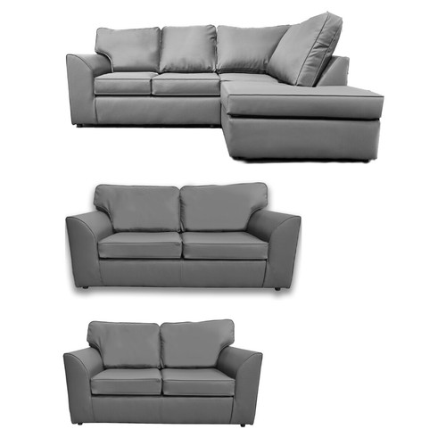 Dalmore grey leather look - leather,