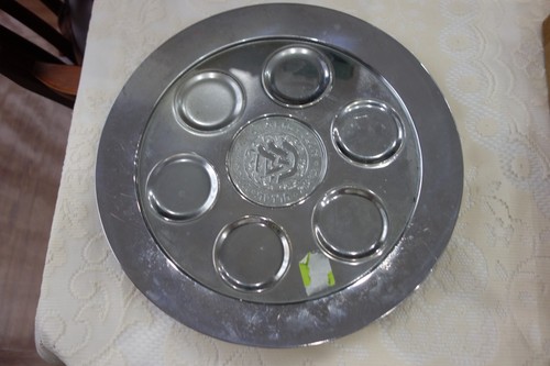 Passover seder plate chrome - seder,
