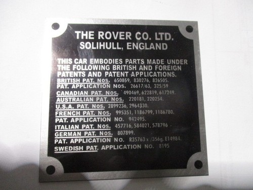 Nameplate rover 109 sd1 - nameplate, lr