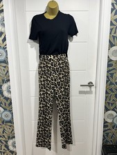 ZARA Stretch Leopard Print Trousers – Size XS (UK 6/8)
